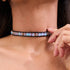 Rainbow White | Mermaid Glass | Black Linen Wrap Bracelet